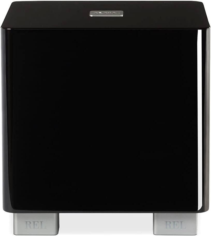 REL Acoustics T/5x Subwoofer, 20.3 cm Down-Firing Driver, Arrow Wireless Port, High Gloss Black
