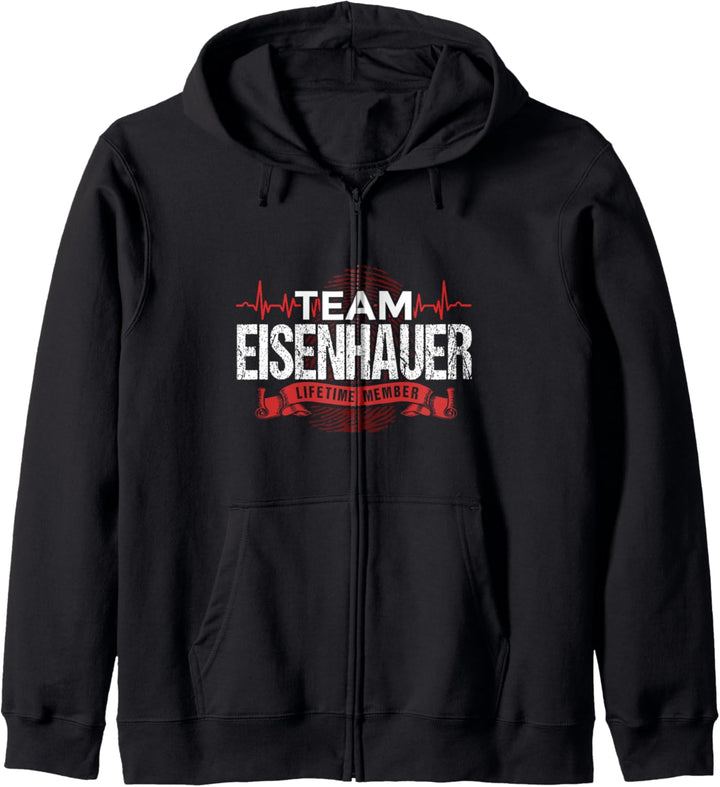 EISENHAUER TEAM Familientreffen Mitglied DNA Heartbeat Kapuzenjacke