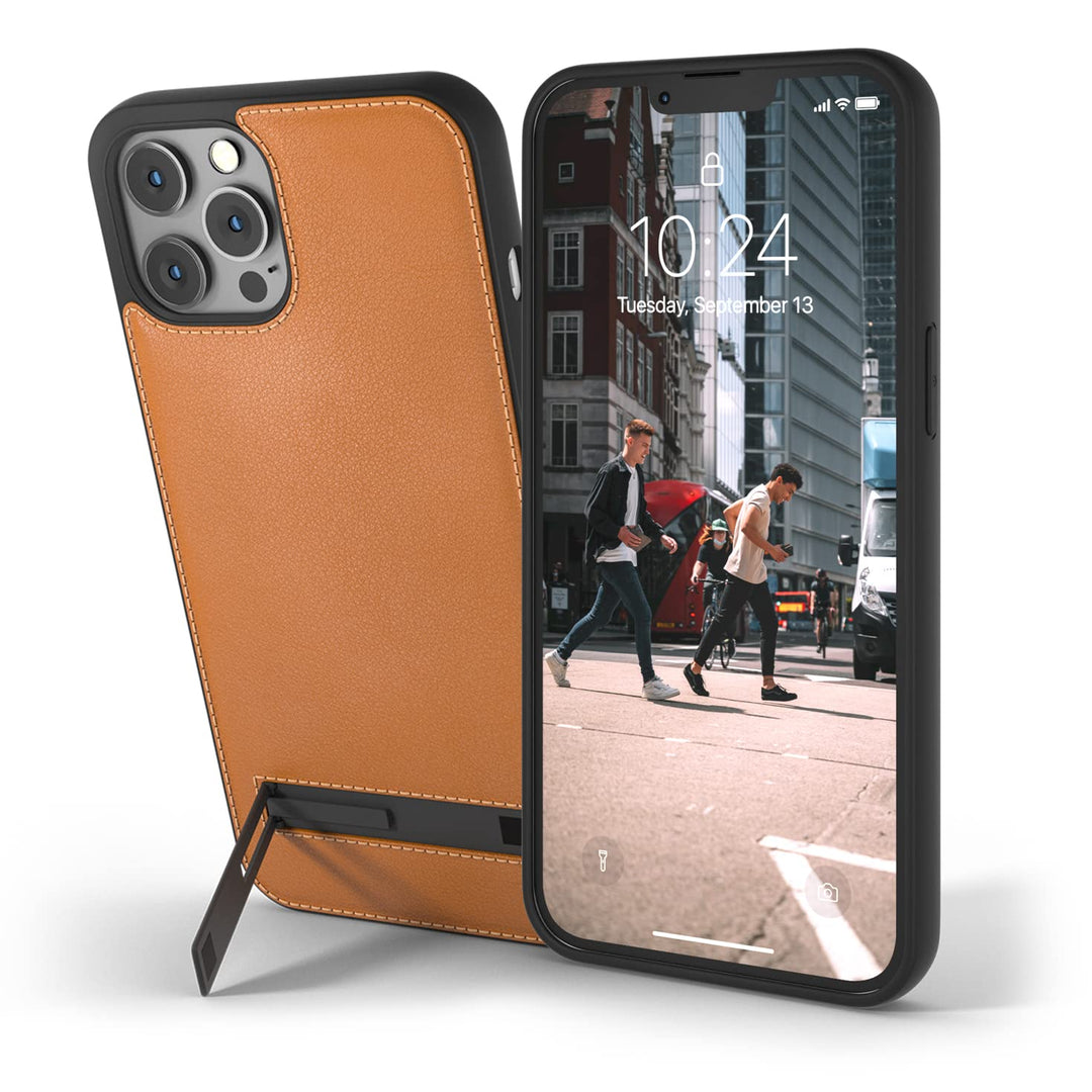 Snakehive Metro Lederhülle für Apple iPhone 12 Pro || Echtleder Handyhülle mit Ständer | Echtes Lede