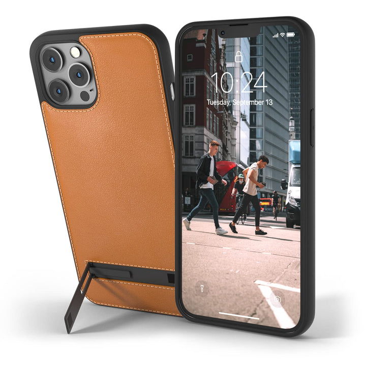 Snakehive Metro Lederhülle für Apple iPhone 12 Pro || Echtleder Handyhülle mit Ständer | Echtes Lede