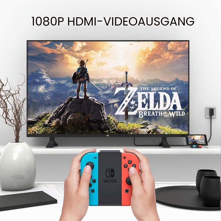 Switch TV Dock,Docking Station für Nintendo Switch/Switch OLED, Faltbare Typ C zu HDMI Adapter Switc