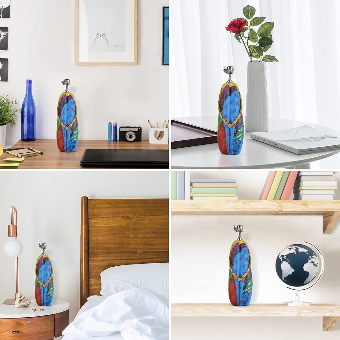 SHENGTIAN Bunte abstrakte Kunst weibliche Yoga-Pose Statue, Indoor-Moderne Wohnkultur Bunte Figur Ma