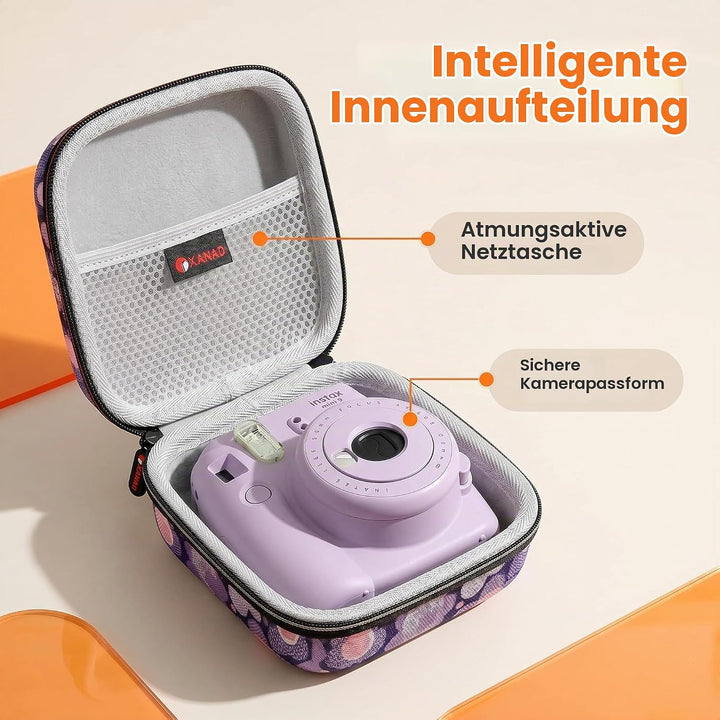 XANAD Schutzhülle für Fujifilm Mini 11 / 12 / 10 / 9 / 8 Eva Sofortbildkamera Tasche Lila, Lila