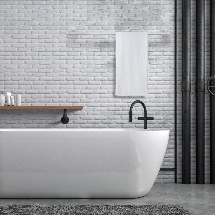 Kleiderstange Wandmontage 100cm, Industrielle Rohre Metall Garderobenstange Wand für Kleiderbügel, A