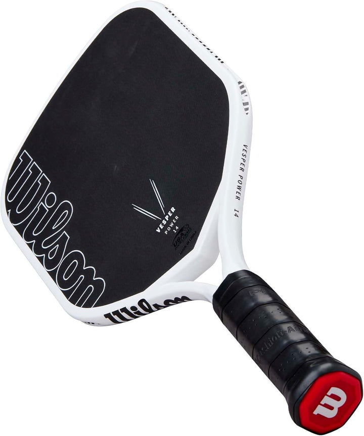 Wilson Vesper Power 14 Pickleball-Schläger, Dynamisches Design, Verlängerter Griff, Hybrid-Oberfläch