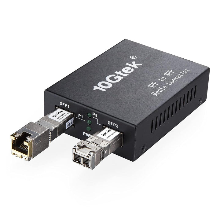 ipolex SFP+ Medienkonverter G0200-SFP (Kit #31), 10GBase-T Reichweite 30 Meter, SFP+ SR Modul, 300 m