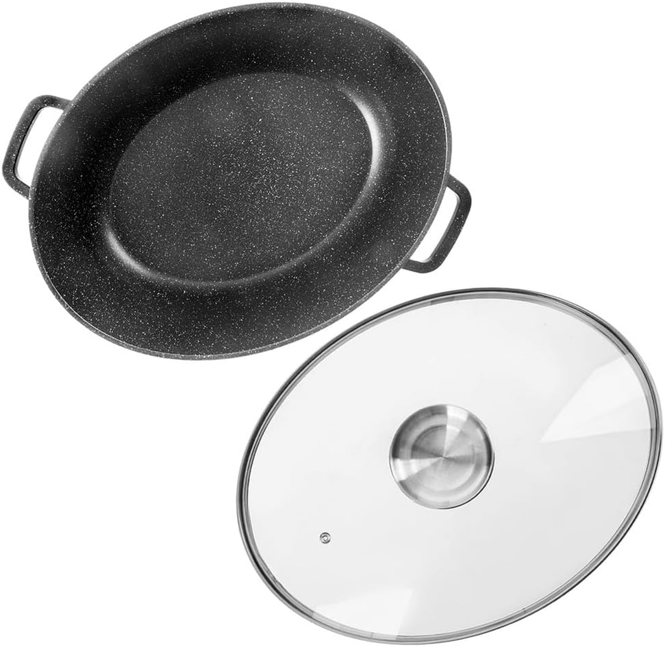 orion group Granit-Bräter mit Deckel, ovaler Schwanenhals, Grande 12 l, 43,5 x 33,5 cm
