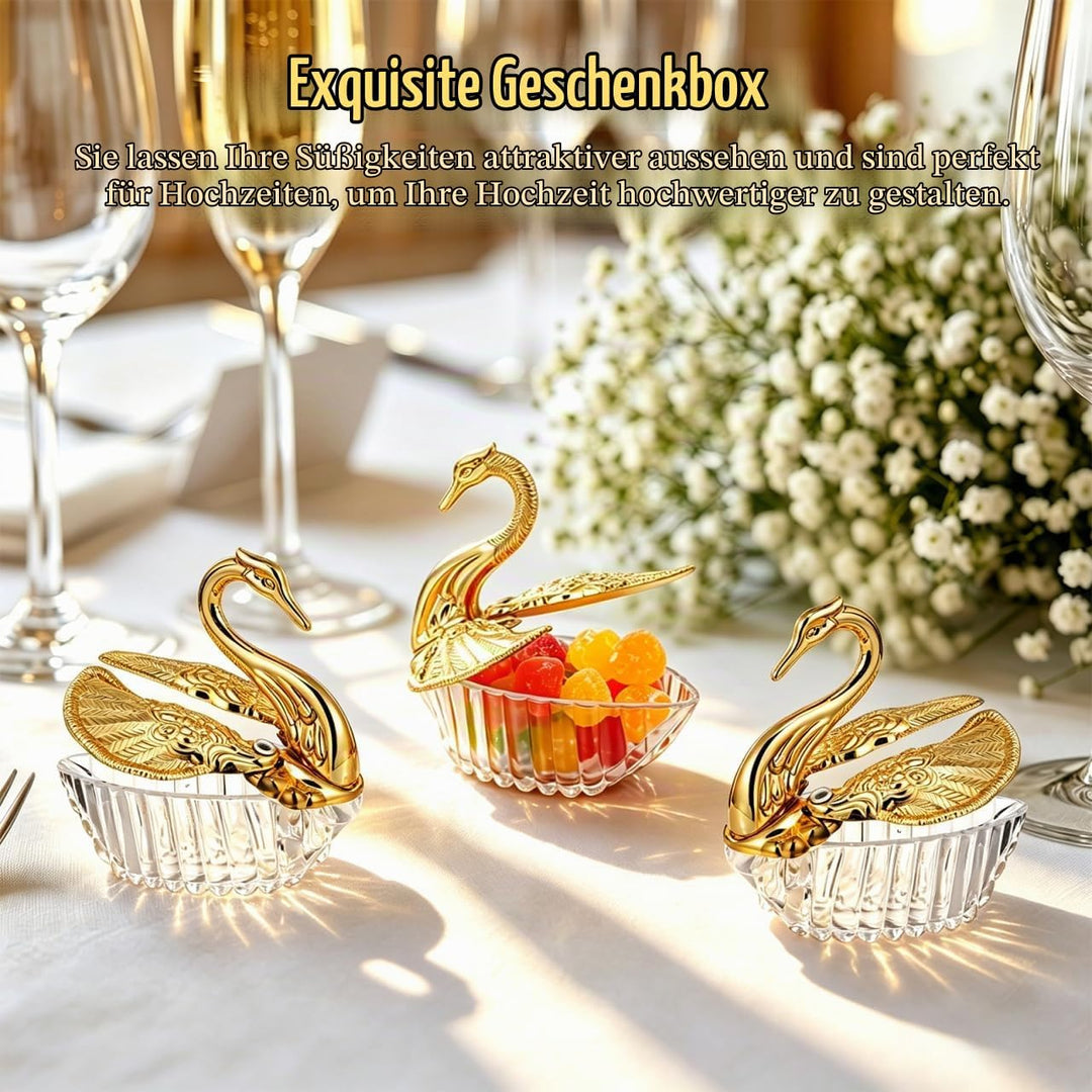 Angoily 24Pcs Candy Boxen für Hochzeiten Kleiner Schwan Form Geschenk Boxen Hochzeit Gastgeschenke B