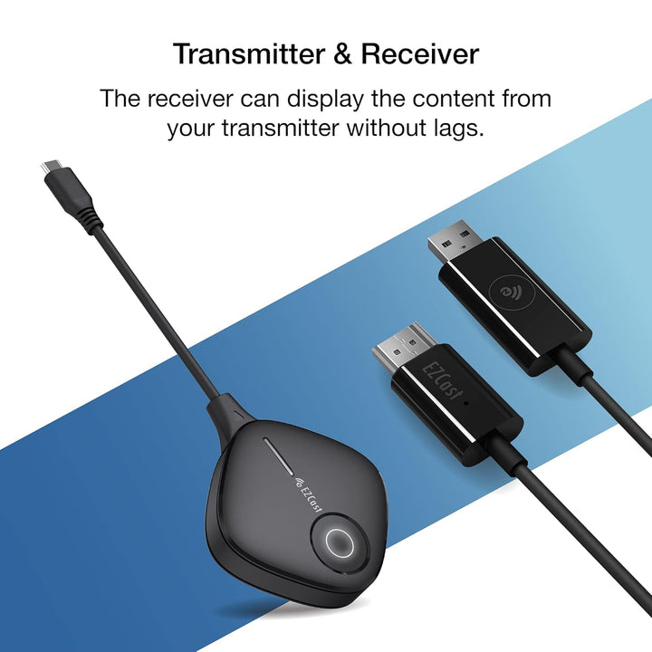 EZCast Wireless Display Transmitter and Receiver (TwinX Package USB-C Transmitter and HDMI Receiver)