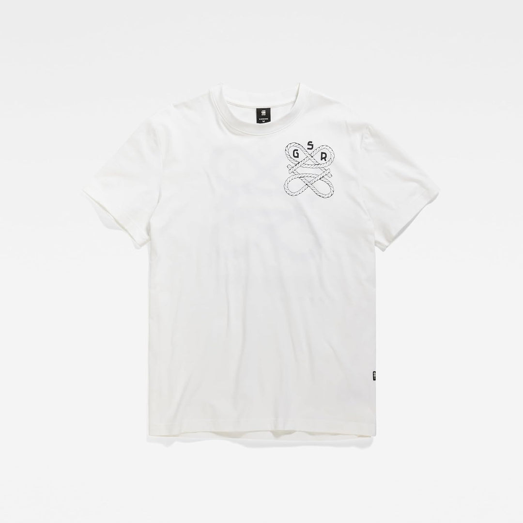 G-Star RAW Herren Puff Print Back Gr R T T-Shirts L Weiss (White D23713-336-110), L Wei&#xDF; (White