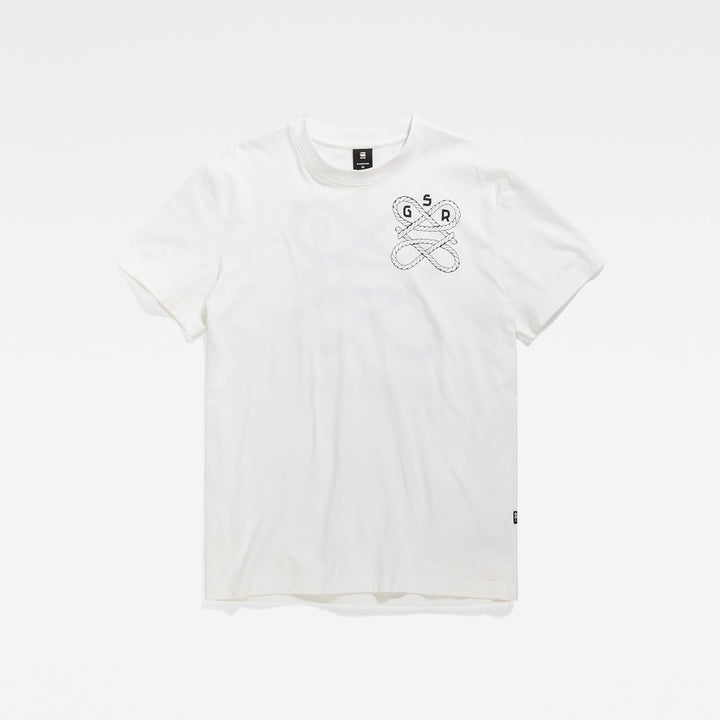 G-Star RAW Herren Puff Print Back Gr R T T-Shirts L Weiss (White D23713-336-110), L Wei&#xDF; (White