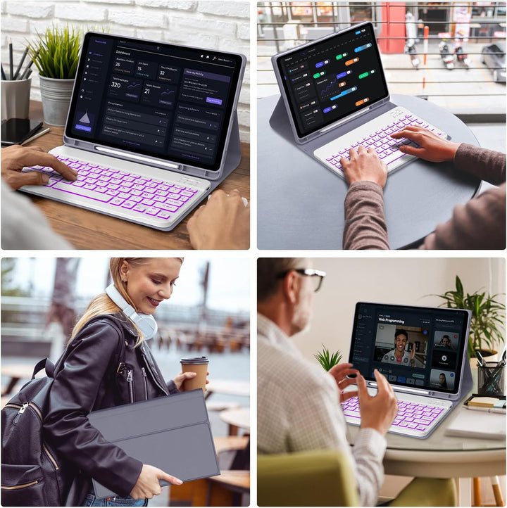 IVEOPPE Tastatur für Samsung Galaxy Tab S9FE/S10FE 10.9", Hülle Tastatur Galaxy Tab S9/S10FE 2025, M