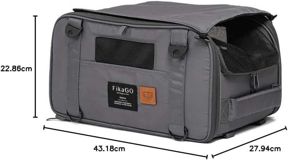 FikaGO 3-in-1 Reise-Tragetasche für Hunde und Katzen Truffle Plus – Rucksack, Schultertasche & Handg