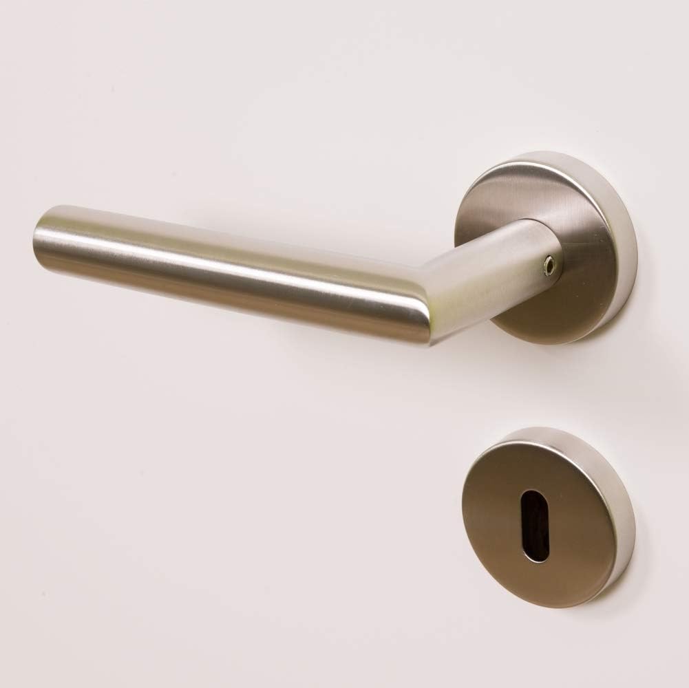 HORI® Zimmertür Komplettset mit Zarge und Türdrücker I Innentür CPL Weiss I Höhe 198,5 cm I Anschlag