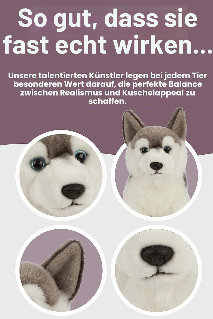 Living Nature Soft Toy - Stofftier Husky (20cm) Husky 21 cm, Husky 21 cm