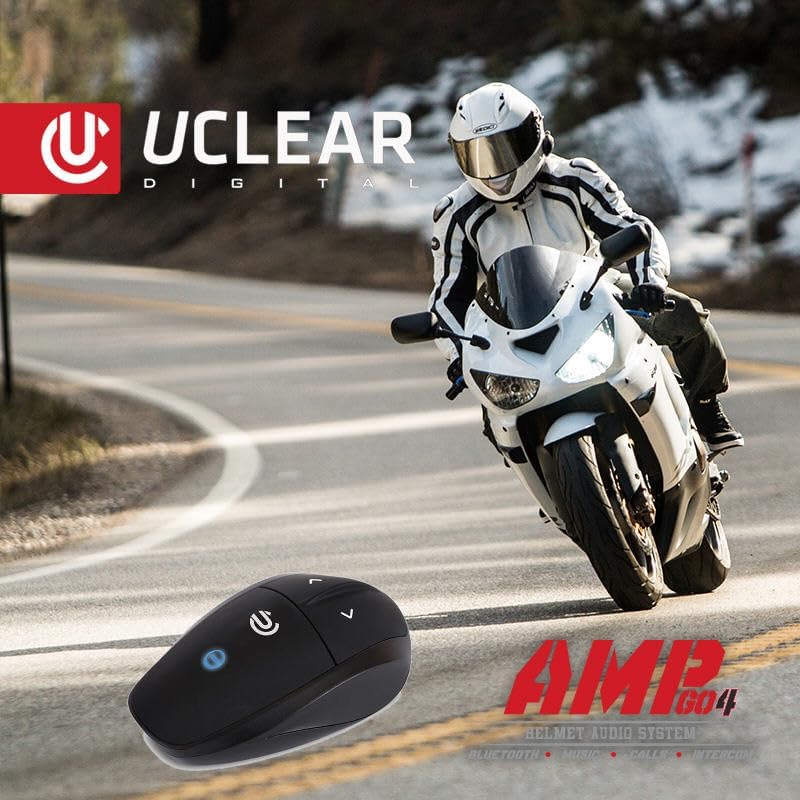 UClear Unisex – Erwachsene AMP Go 4 Helmkommunikationssystem, Schwarz, Einheitsgrösse