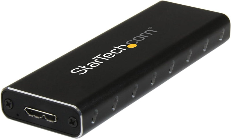 StarTech.com M.2 SSD Aluminiumgehäuse für USB 3.0 (5Gbit/s) mit UASP - Schwarz - M.2 NGFF SATA mit B