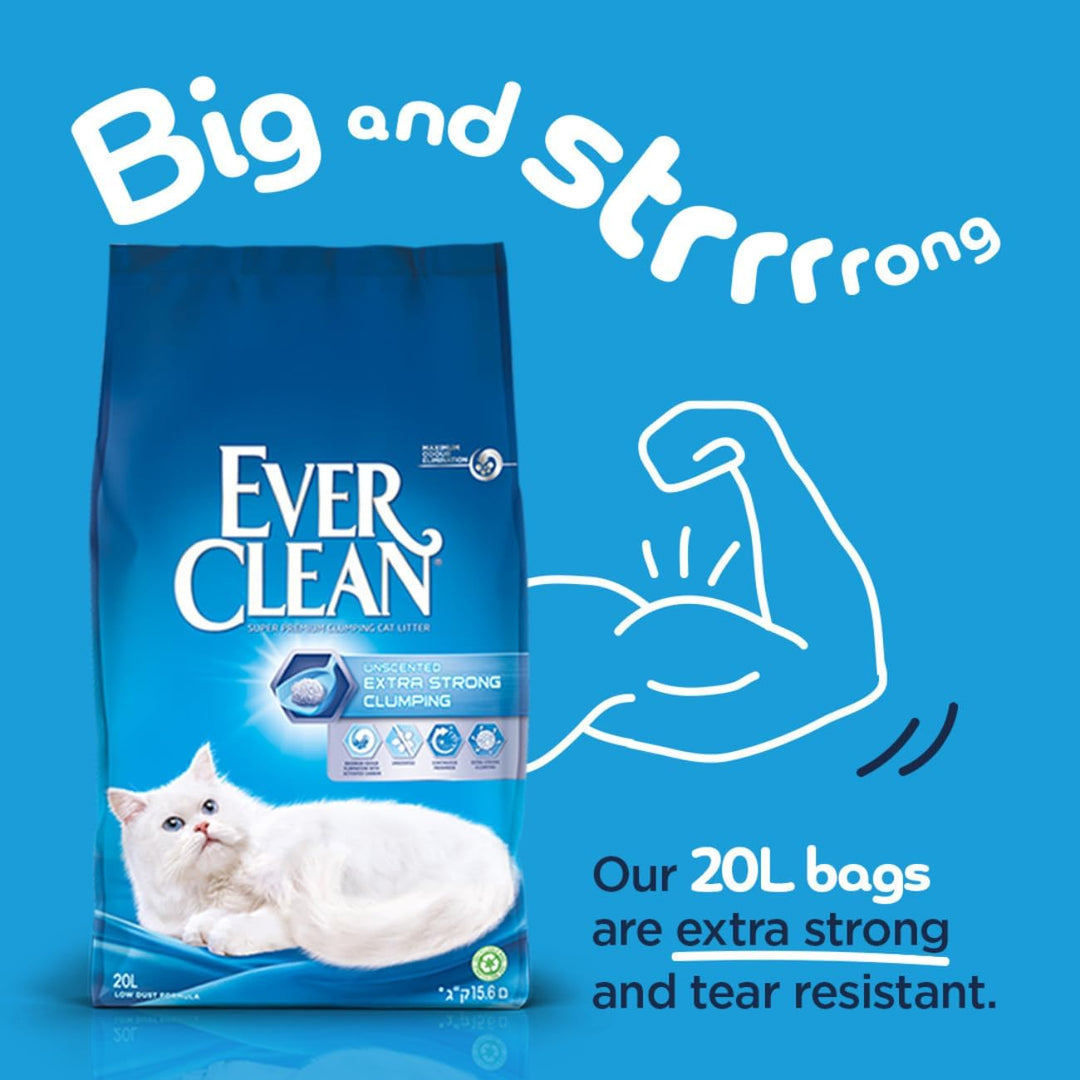 Ever Clean Katzenstreu, Extra stark klumpend, unparfümiert, 20L Unscented 20L, Unscented 20L