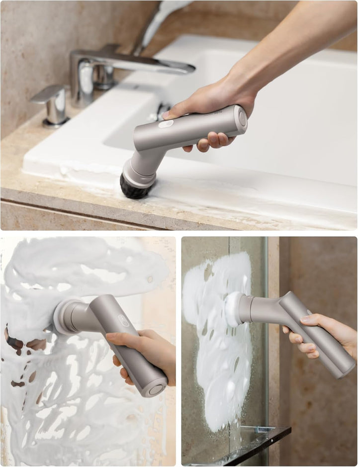 HOTO Elektrische Reinigungsbürste, Küchenbürsten, IPX7 wasserdichte, Kabellose Putzbürste für Bad, P