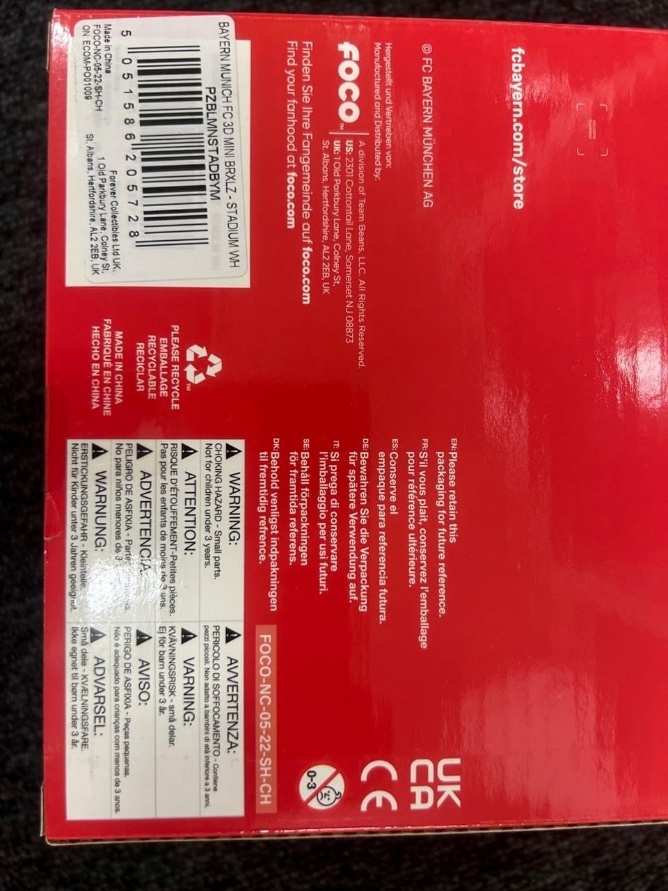 FOCO Officially Licensed FC Bayern Munich Alliance Arena BRXLZ Mini- Stadium, Fc Bayern Munich