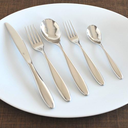 Alessi Mami Besteckset, 5-teilig, Edelstahl, Silber, 10 x 4 x 21.3 cm, 5-Einheiten 5 Stück, 5 Stück