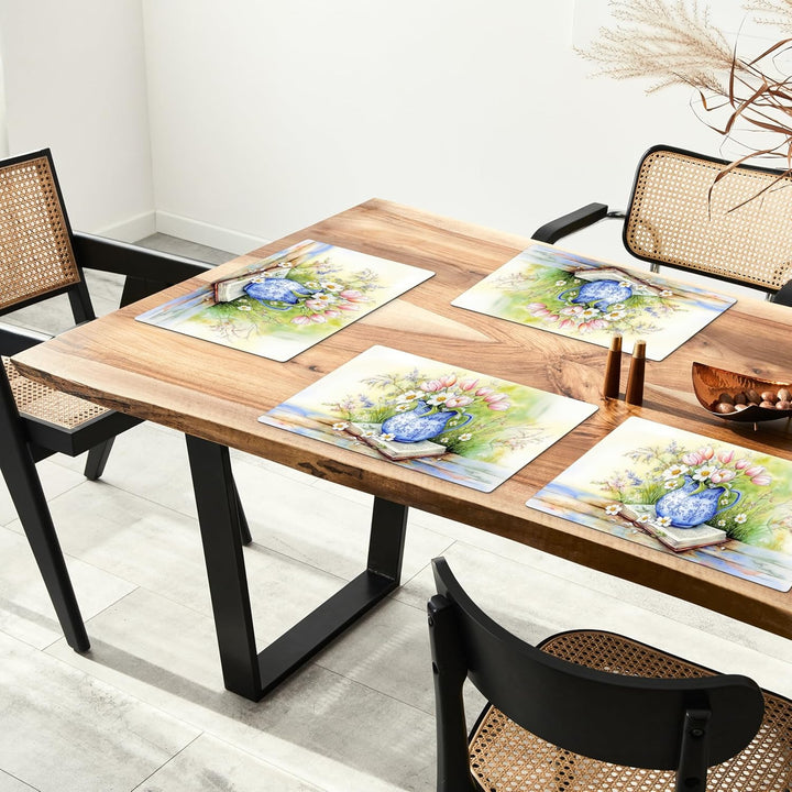KitchenYeah© Platzsets Abwaschbar 6-Teilig 45x30 cm Tischsets Platzdeckchen Platzset Unterlage Tisch