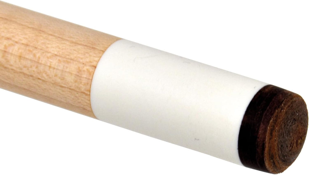 Winsport Billard Queue Eight-Ball 13 mm Profi-Klebleder, honigbraun gebeizt mit schönem 8-Ball Motiv