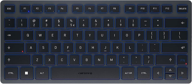 CHERRY KW 7100 Mini BT, Kompakte Multi-Device-Tastatur mit 3 Bluetooth-Kanälen, US-Internationales L