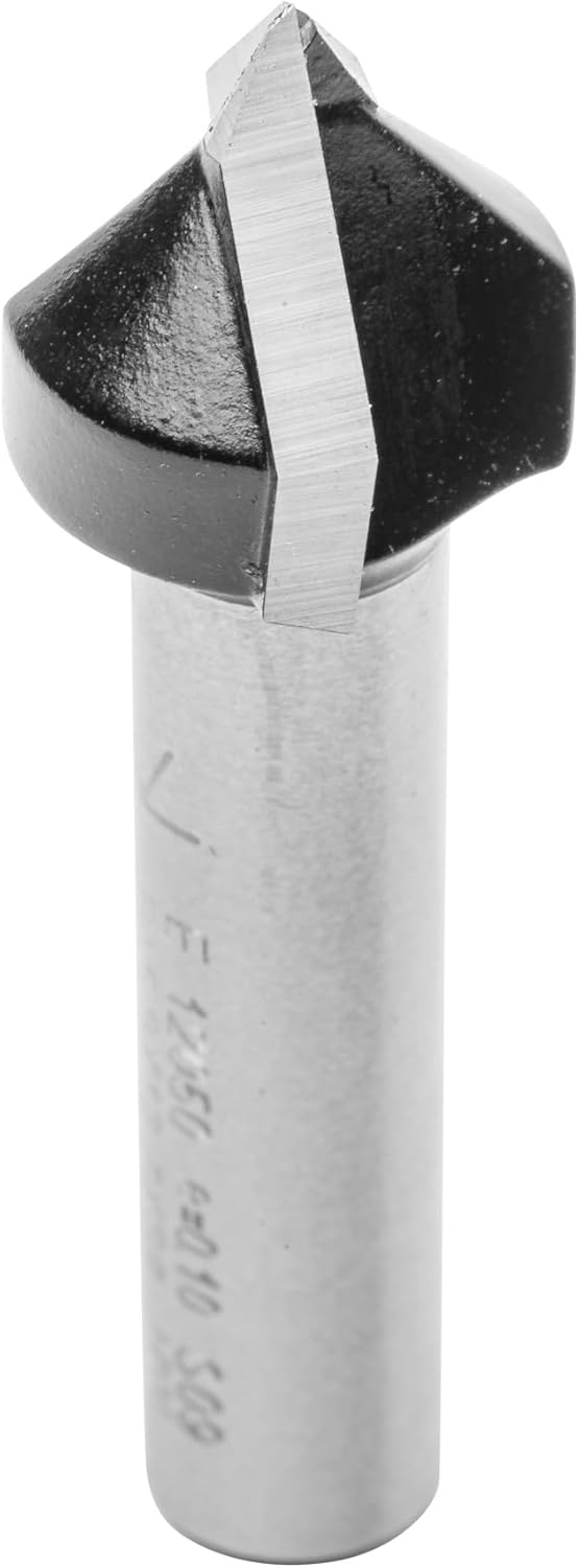 ENT 12050 V-Nutfräser und Schriftenfräser HW, Schaft (S) 8 mm, Durchmesser (D) 15,9 mm, NL 12,7 mm,