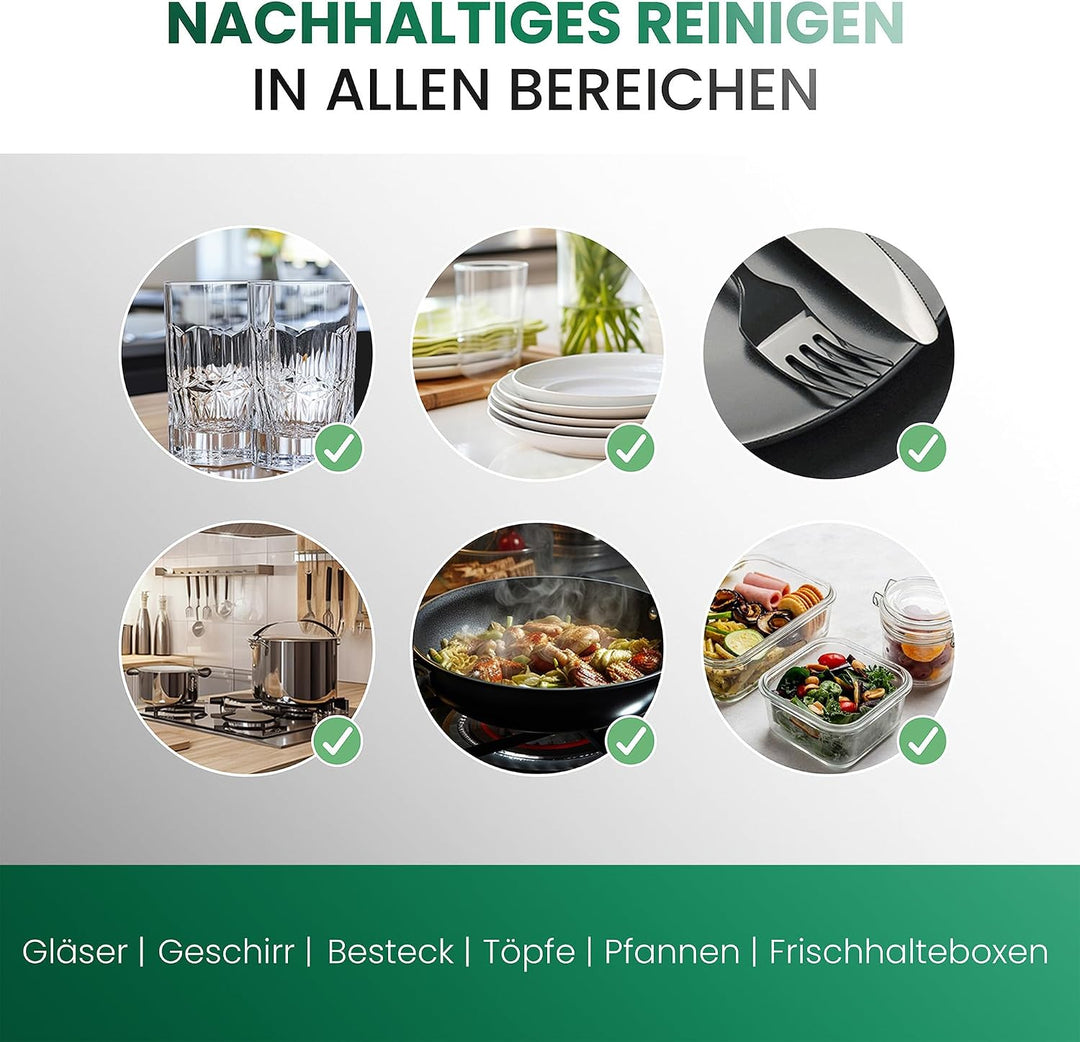 BiOHY Spülmittel (12 x 1 Liter) | Bio Geschirrspülmittel ohne schädliche Chemikalien | Flüssiger Fet