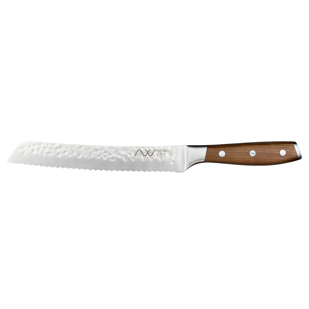 Rockingham Forge Ashwood 20 cm Brotmesser Wellenschliff – Professionelles Kochmesser Ultrascharfe Kl