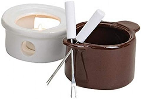 Schokoladenfondue-Set Schoko-Fondue Schokofondue Schokoladen-Fondue, für 2 Personen, ca. 11 x 10 cm,