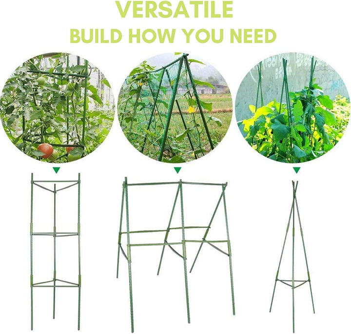 Pflanzenhalter, Rankhilfe Pflanzen, Robuste Tomatenkäfig, Gartenpflanze StützstangenKäfig Lange Stah