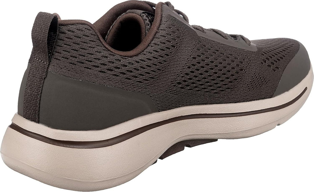 Skechers Herren Go Walk Arch Fit Idyllic Sneaker 39.5 EU Taupe Textile Synthetic Trim, 39.5 EU Taupe