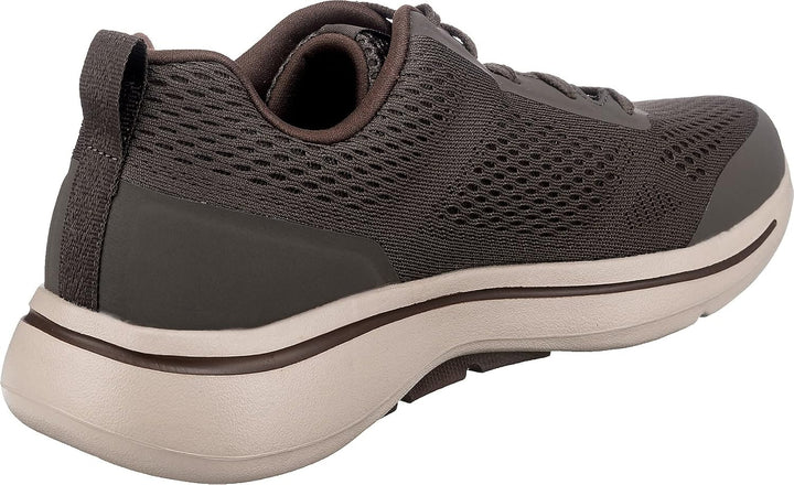 Skechers Herren Go Walk Arch Fit Idyllic Sneaker 39.5 EU Taupe Textile Synthetic Trim, 39.5 EU Taupe