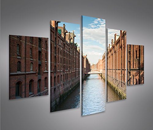 islandburner Bild Bilder auf Leinwand Speicherstadt V2 Hamburg MF XXL Poster Leinwandbild Wandbild D