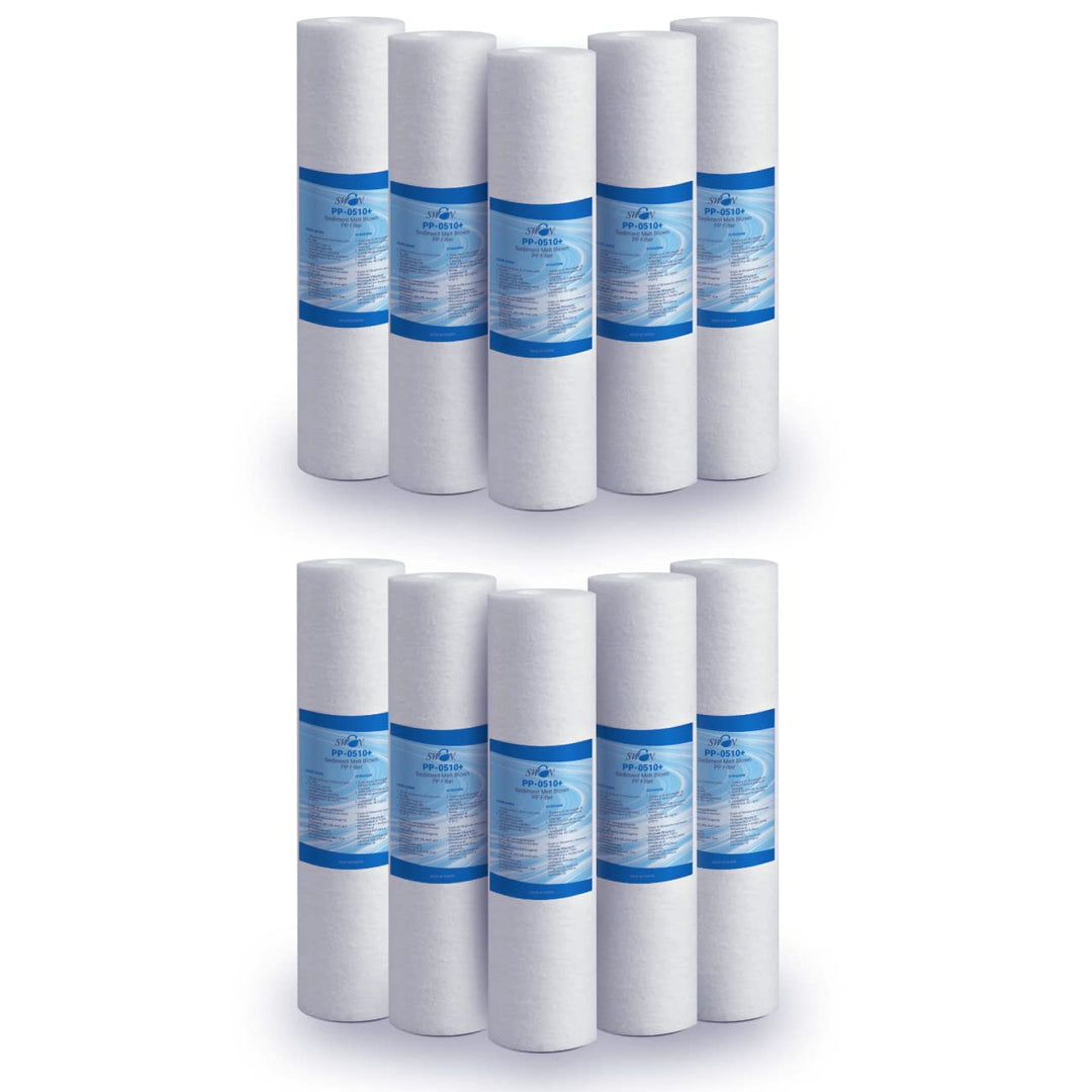 Sedimentfilter 10 Zoll 5 Mikron Ultrafiltration Schwan. Beseitigt Sand, Schlamm und Rostpartikel und