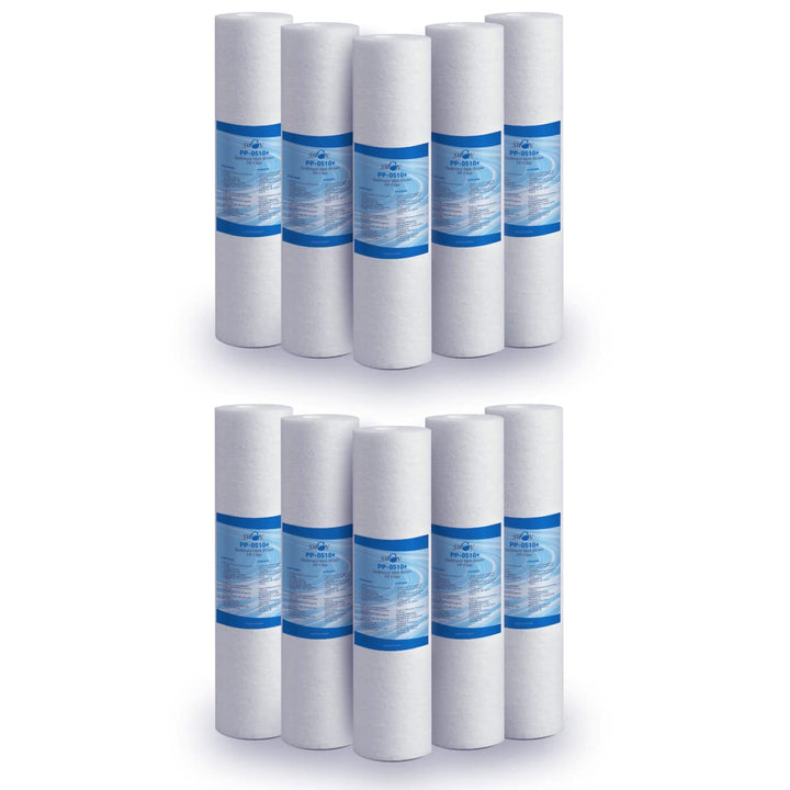 Sedimentfilter 10 Zoll 5 Mikron Ultrafiltration Schwan. Beseitigt Sand, Schlamm und Rostpartikel und