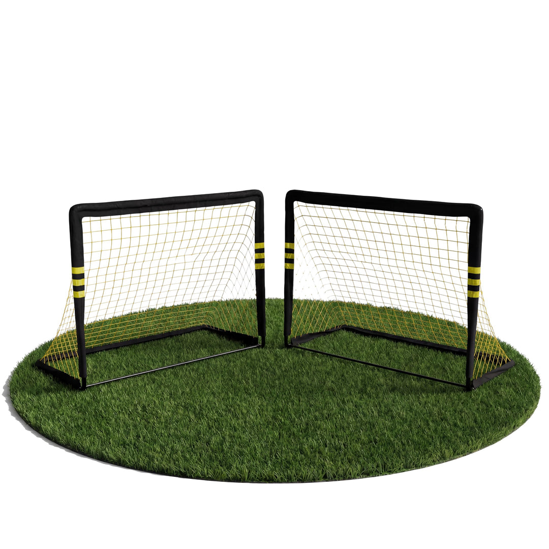 FRIEDO Pop-up Fussballtor Kinder inkl Tragetasche I 120x90cm-150x240cm I EN71 &amp; CE-geprüft I Rostfre