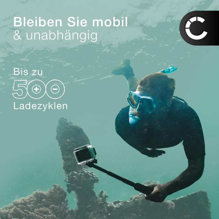 CELLONIC, Akku für Kamera kompatibel mit GoPro Hero 4, 4 Black, 4 Silver, 4 Plus (3.8V, 1160mAh) 1x