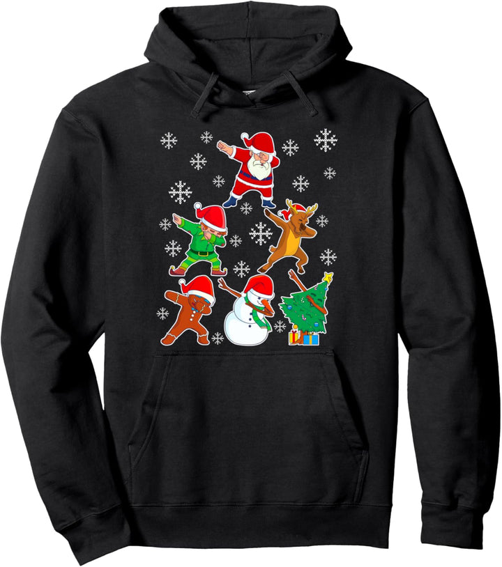 Dabbing Christmas Squad Santa Xmas Friends Jugend Kinder Pullover Hoodie
