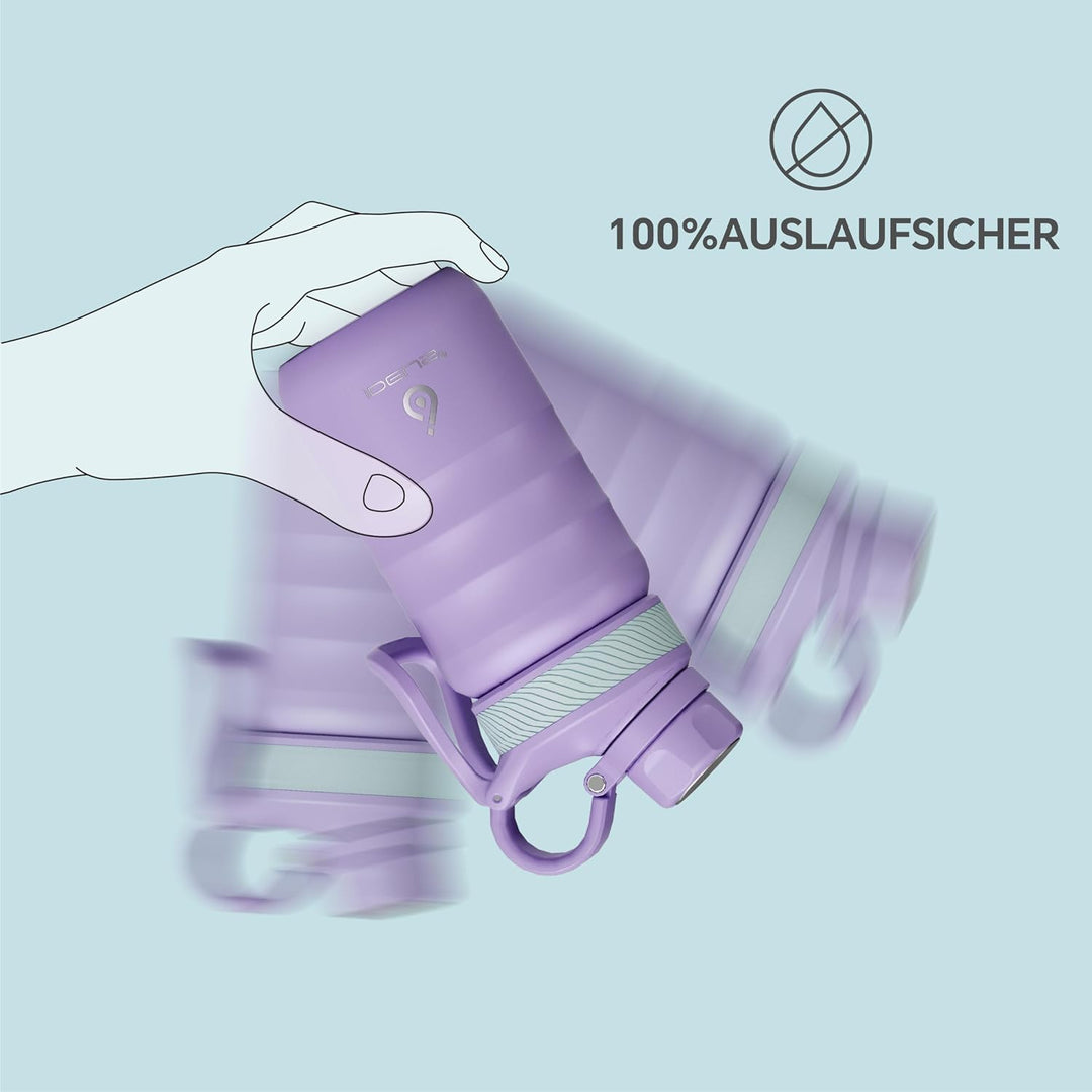 IDEUS Vakuumisolierte Wasserflasche, 12oz (360ml) Edelstahl Doppelwand Flasche Metall Sport Kantine