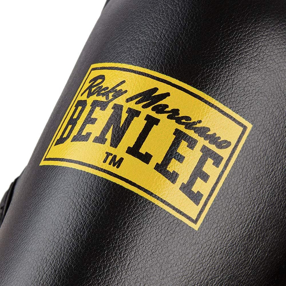 BENLEE Schienbeinschoner aus Kunstleder (1 Paar) Guardian Schwarz L-XL Bundle mit Rocky Marciano Box