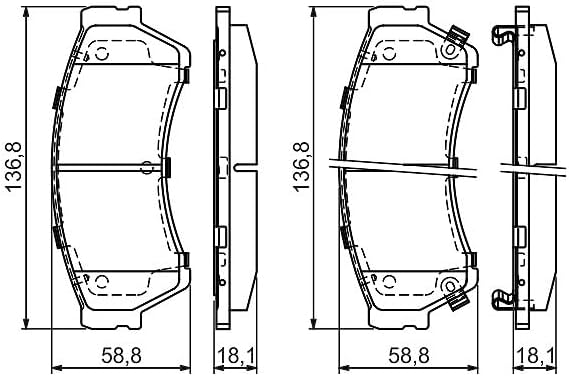 Bosch 986494221 Bremsbelagsatz