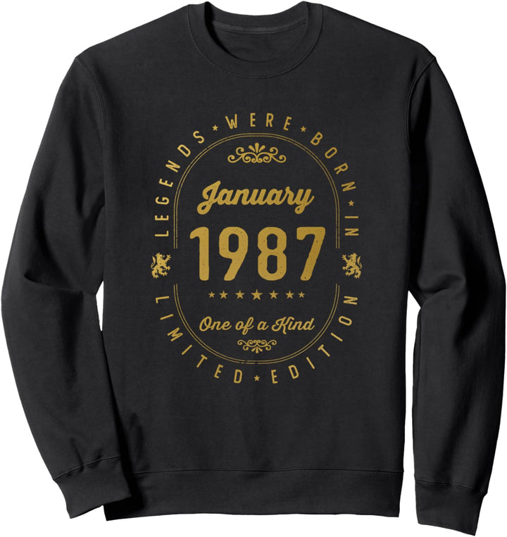 Legends Were Born in January 1987 Geburtstag Sweatshirt