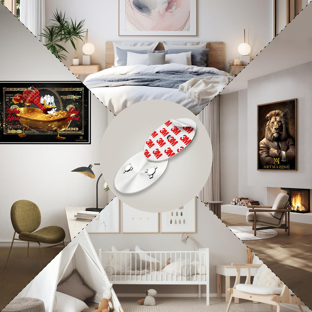 Rauchmelder Magnethalter 10er Set mit extra starken Klebepads - ohne Bohren und Schrauben - Magnetha