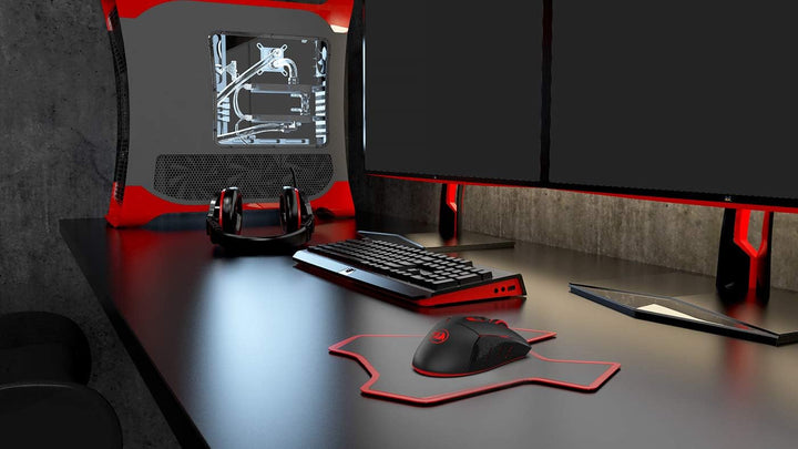 Redragon M690-1 Kabellose Gaming-Maus mit DPI-Schaltung, 2 Seitentasten, 2400 DPI, ergonomisches Des