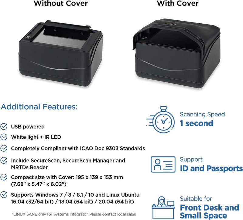 Plustek X-Mini Passport & ID Card Scanner