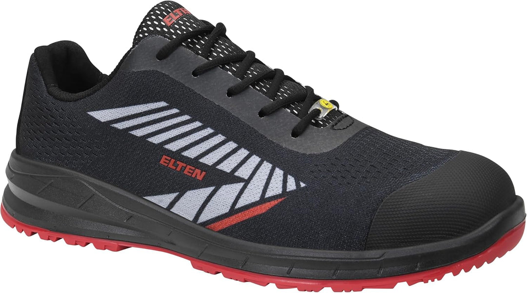 ELTEN Sicherheitsschuhe Larkin XXSports Black-Grey Low ESD S1P, Damen und Herren, Textil, Stahlkappe