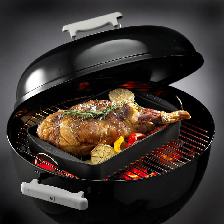 SCANPAN Classic 34 x 22 cm Roasting Pan, Black, 34 x 22 cm
